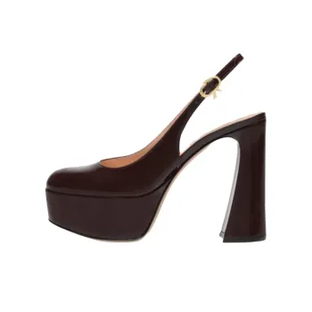 GIANVITO ROSSI Bessie Chunky Heel High Heels 11cm Women's Red