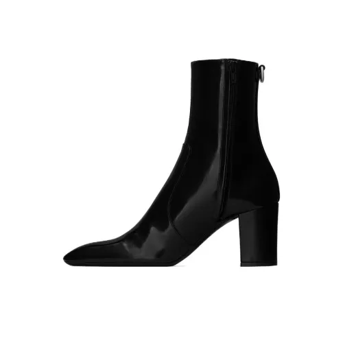 SAINT LAURENT XIV 80mm Leather Ankle Boots