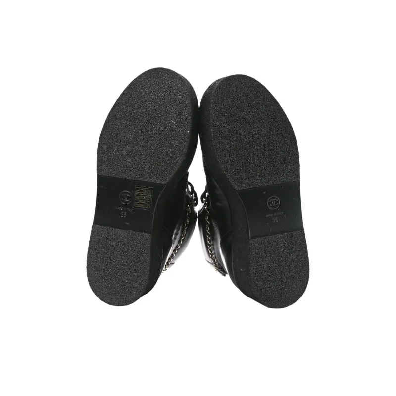 CHANEL Ankle Boots 5.5cm Women's Black-5