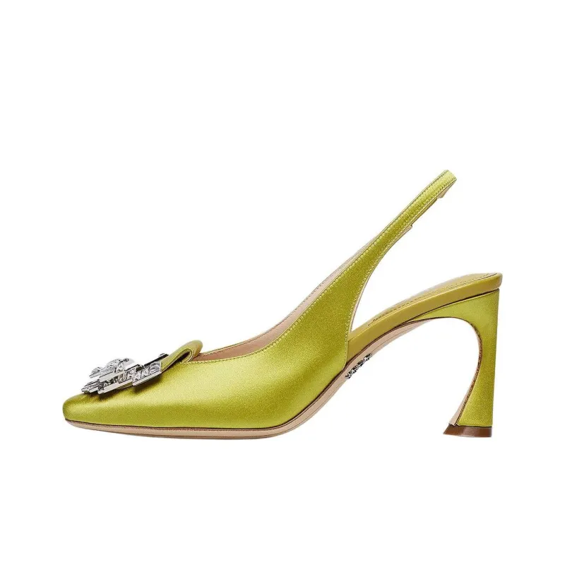 Rodo Esme Spool Heel High Heels 8cm Women's Lime Green-0