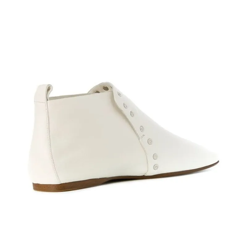 CELINE Ankle Boots Women's White-3