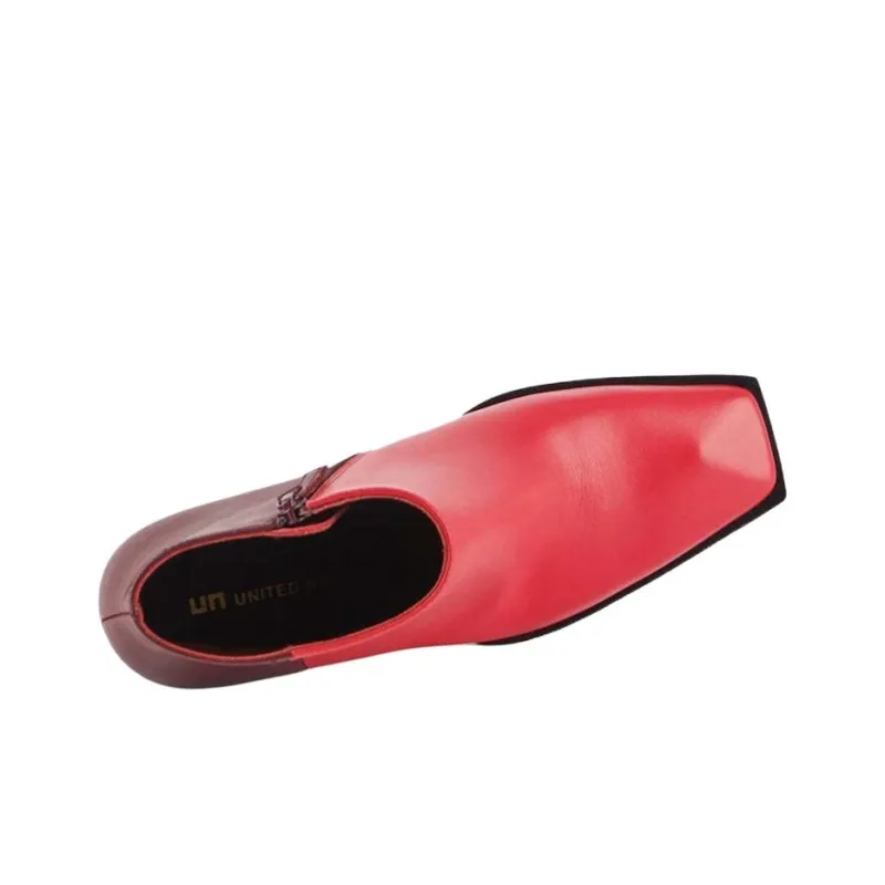 UNITED NUDE UN Bootie Mid II Ankle Boots 6.5cm Women's Red-3