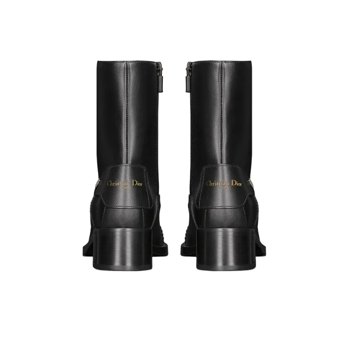 DIOR D Folk Ankle Boots Women's Black-3