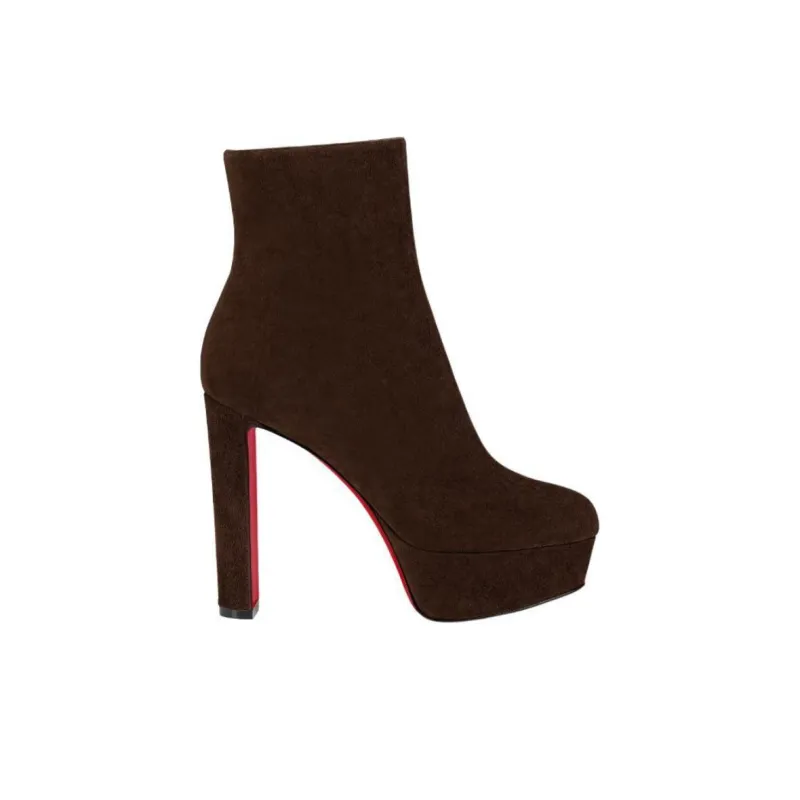 CL Loo Booty Ankle Boots 13cm Women's Brown-1