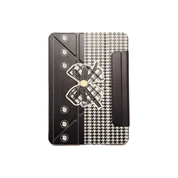 Koman Double Sided Clip Painted Plaid Bowknot Compatible With Apple IPad Pro Air 11/10/13 Inch Tablet Protective Cases