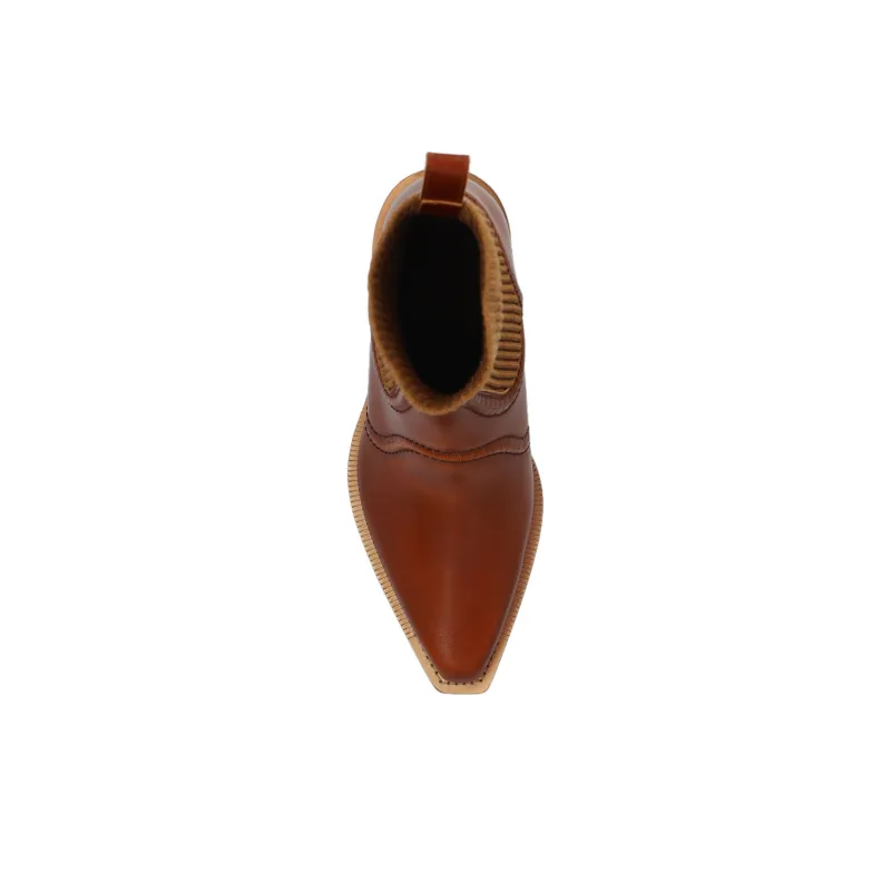 Chloe Nellie Texan Ankle Boots 6.5cm Women's Brown-4