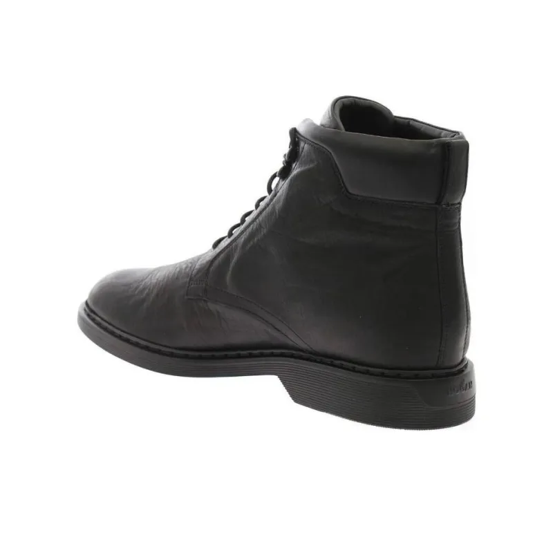 HOGAN Lace up Leather Boots-4
