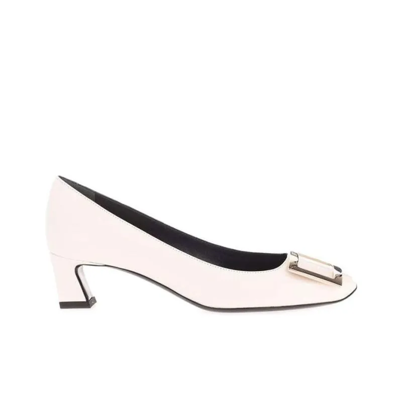 Roger Vivier Spool Heel High Heels Women's White-1