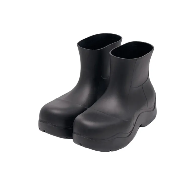Bottega Veneta Puddle Rain Boots Ankle Boots Women's Black-2