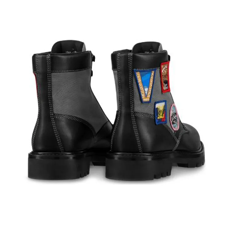 LOUIS VUITTON Oberkampf Short Outdoor Shoes Men's Black-3