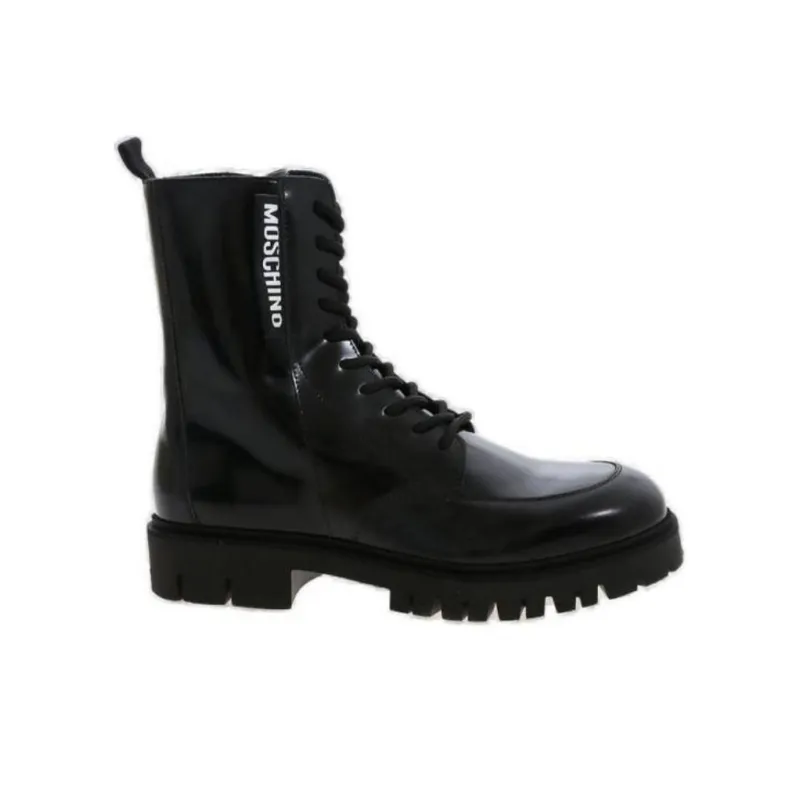 MOSCHINO Logo Detailed Ankle Boots-1