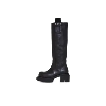 RICK OWENS 80mm Polished-leather Knee-high Boots