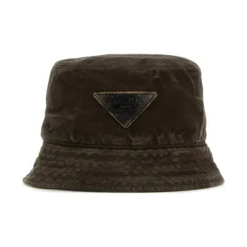 PRADA Triangle Logo Bucket Hat