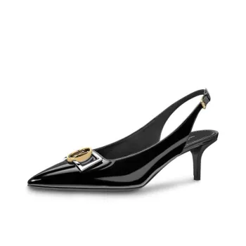 LOUIS VUITTON Insider Slim Heel High Heels 5.5cm Women's Black