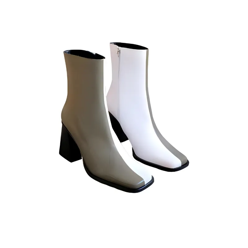 ALOHAS Ankle Boots Women's White Green-2