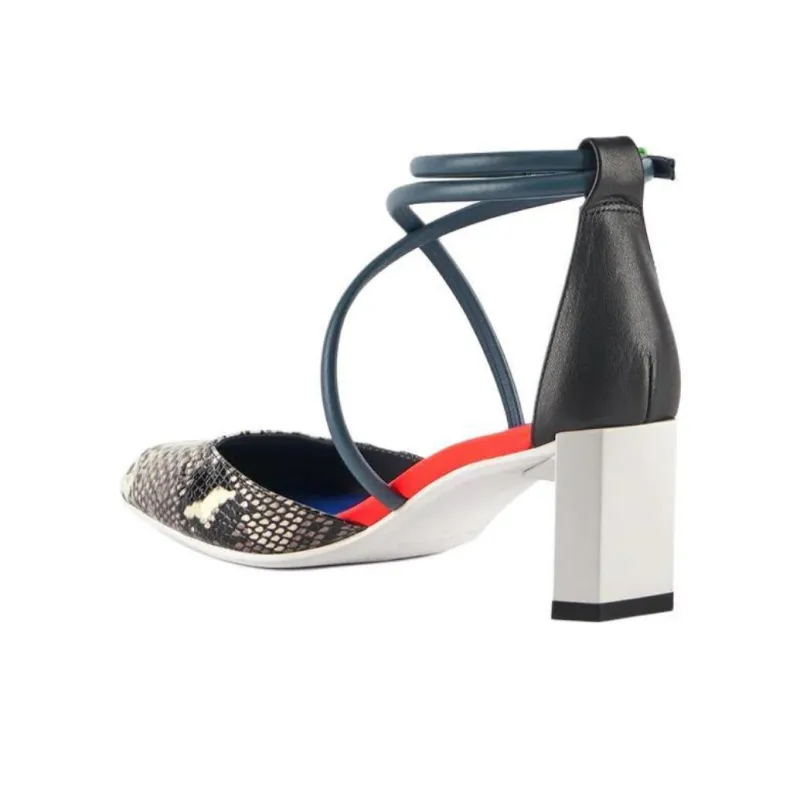 UNITED NUDE Tara Su Mid Block Heel High Heels 6cm Women's Dark Blue-3
