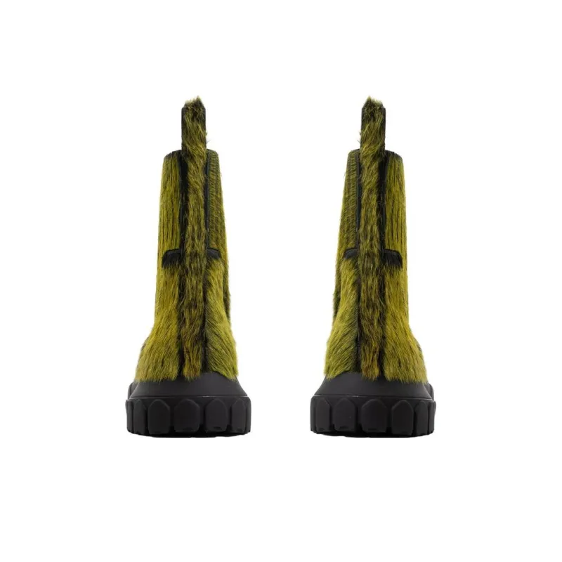 Rick Owens DRKSHDW Short Chelsea Boots Men's Green-3