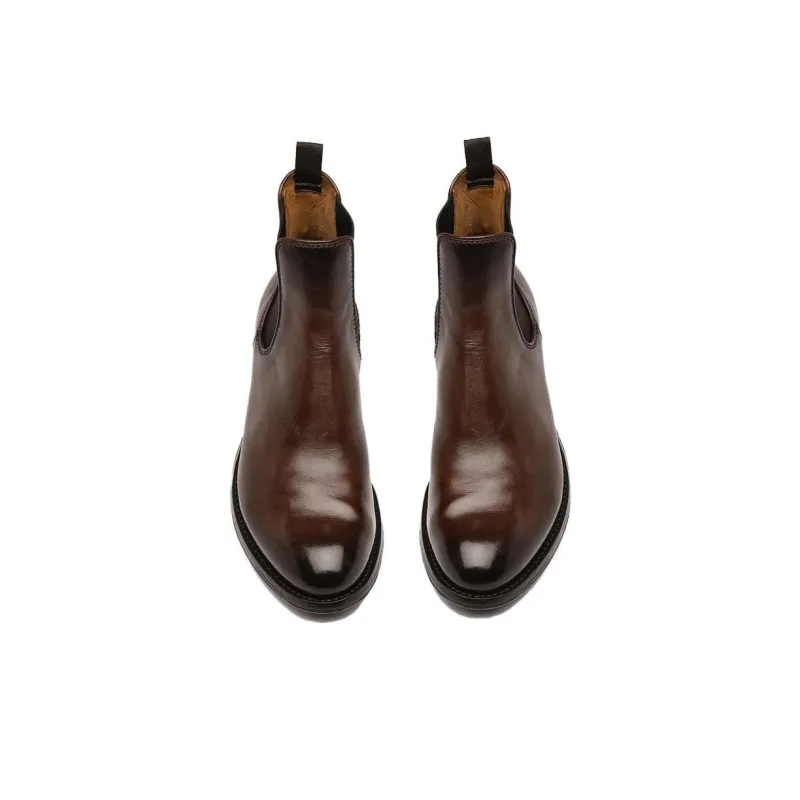 Officine Creative Anatomia Ankle Length Chelsea Boots Men's Coffee-4