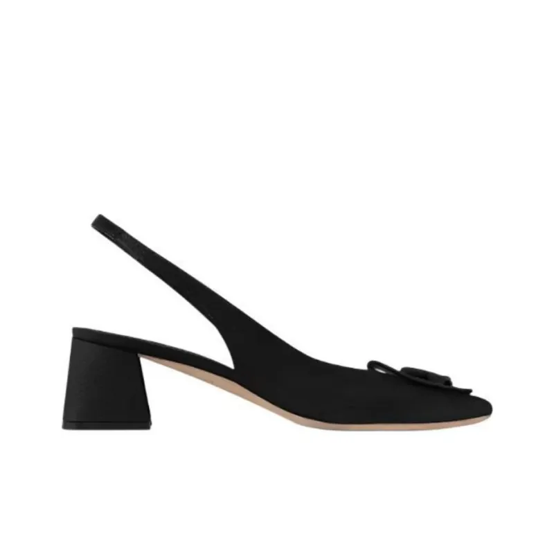 LOUIS VUITTON Shake Chunky Heel High Heels 5.5cm Women's Black-1