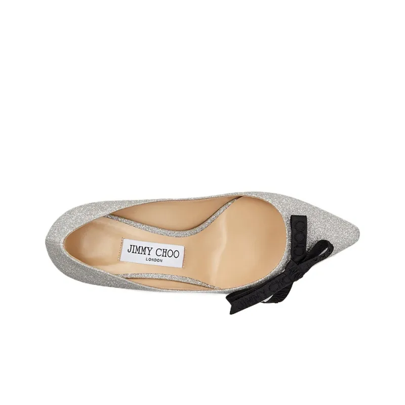 Jimmy Choo ROMY Slim Heel High Heels 6cm Women's Silver-4