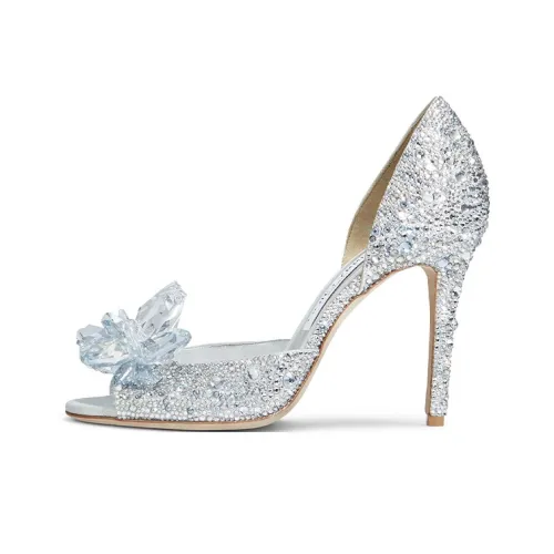 Jimmy Relatable Anilla 100 Slim Heel One Strap Sandals Women's Silver White