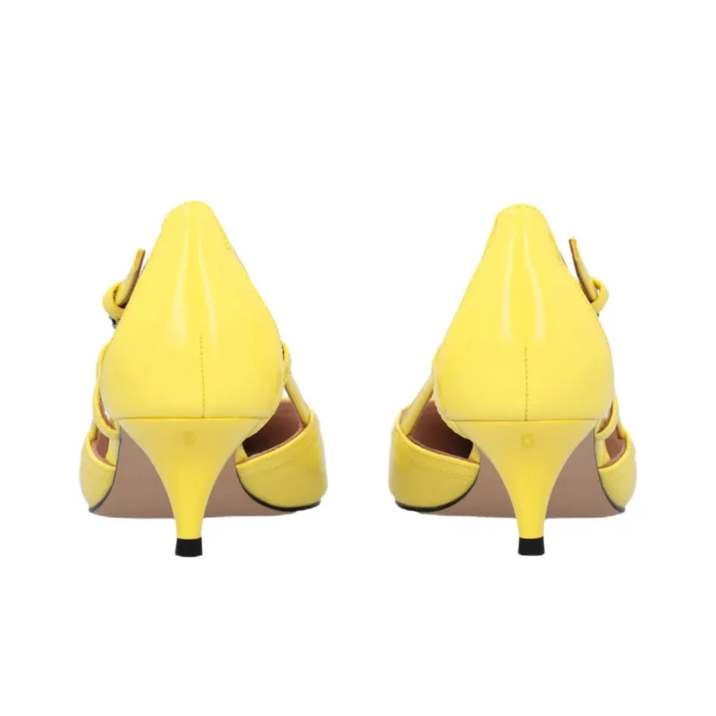 PINKO Slim Heel High Heels 5cm Women's Yellow-4