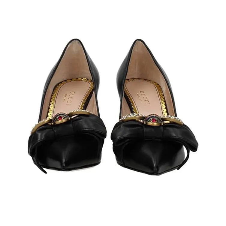 GUCCI Slim Heel High Heels Women's Black-3