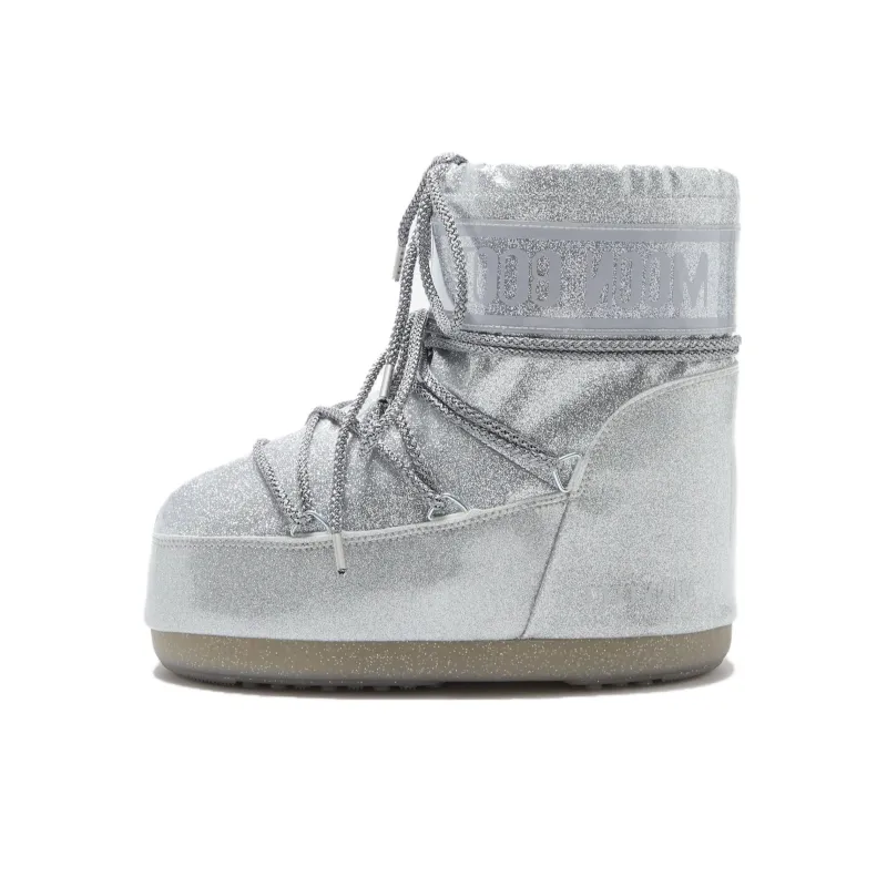 Moon Boot Icon Low Glitter Lace Up Boots-0