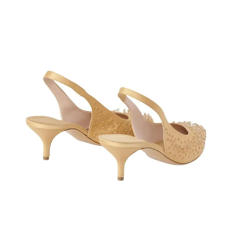 Fabiana Filippi Slim Heel High Heels 5.5cm Women's Yellow-3