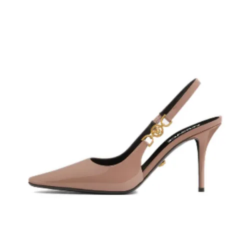 VERSACE Medusa '95 Slim Heel High Heels 8.5cm Women's Brown