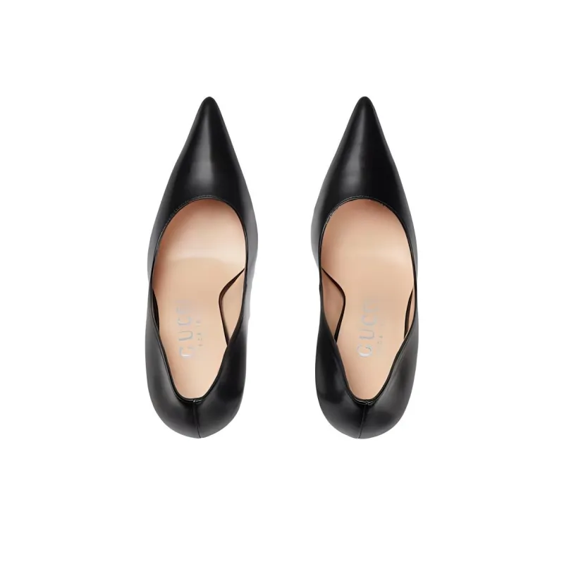 GUCCI Slim Heel High Heels 10.5cm Women's Black-4
