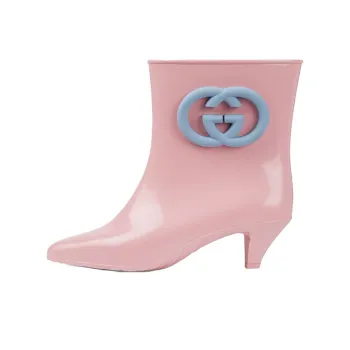 GUCCI Interlocking Ankle Boots Women's Pink