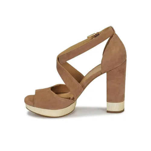 MICHAEL KORS Chunky Heel High Heels 11cm Women's Brown