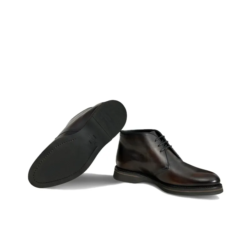 BERLUTI Alessio Ankle Boots Men's Charcoal Brown-4