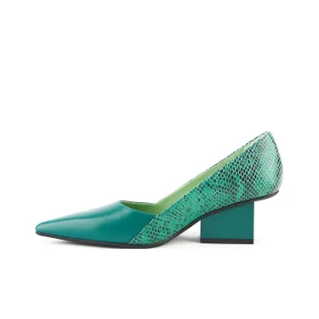 UNITED NUDE RAILA PUMP Block Heel High Heels 6cm Women's Green