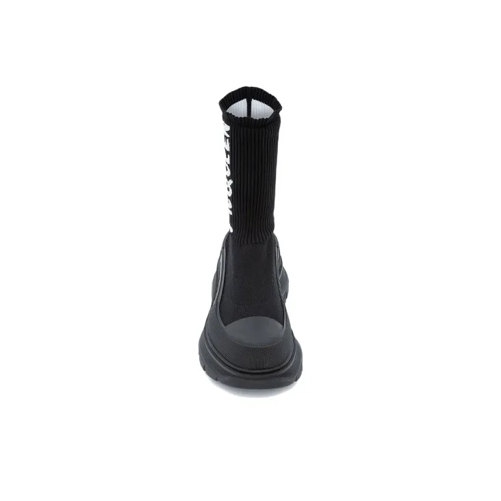 Alexander McQueen Graffiti Knit Tread Slick Boot Black-4