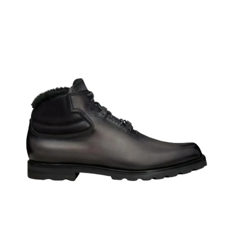 BERLUTI Ankle Boots Men's Black Gray Color-1