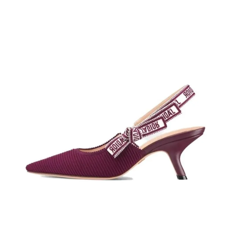 DIOR J'Adior Chunky Heel High Heels 6.5cm Women's Purple-0