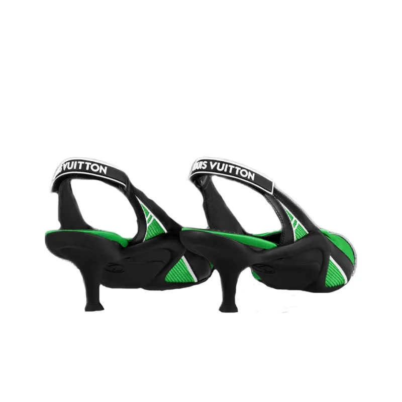 LOUIS VUITTON Archlight Slim Heel High Heels Women's Green-4