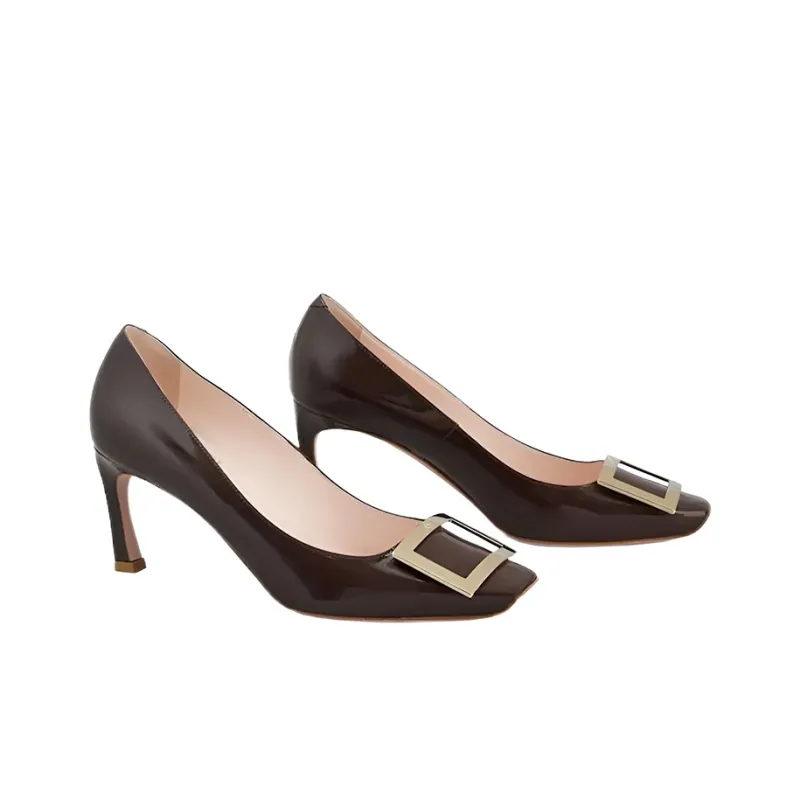 Roger Vivier Slim Heel High Heels Women's Burgundy-2