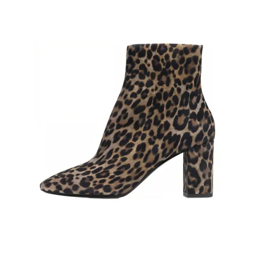 SAINT LAURENT Ankle Boots Women's Leopard Print
