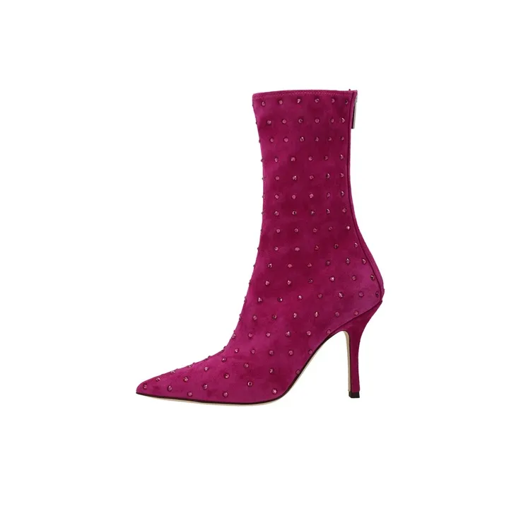 Paris Texas 95mm Stud-detail Suede Boots-0