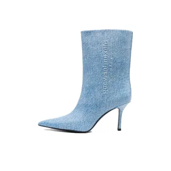 alexander wang Delphine 90mm Denim Boots
