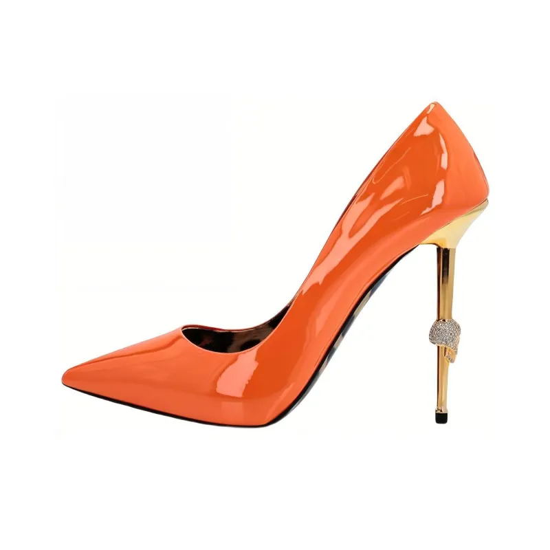 PHILIPP PLEIN Decollete High Heels Women's Orange-0