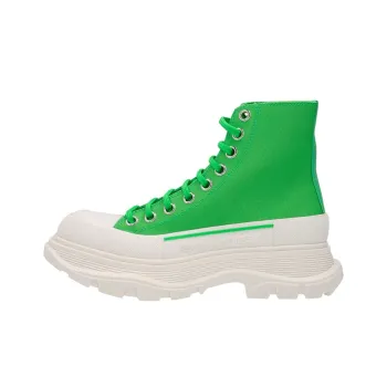 Alexander McQueen Tread Slick Boot Bright Green White Women's