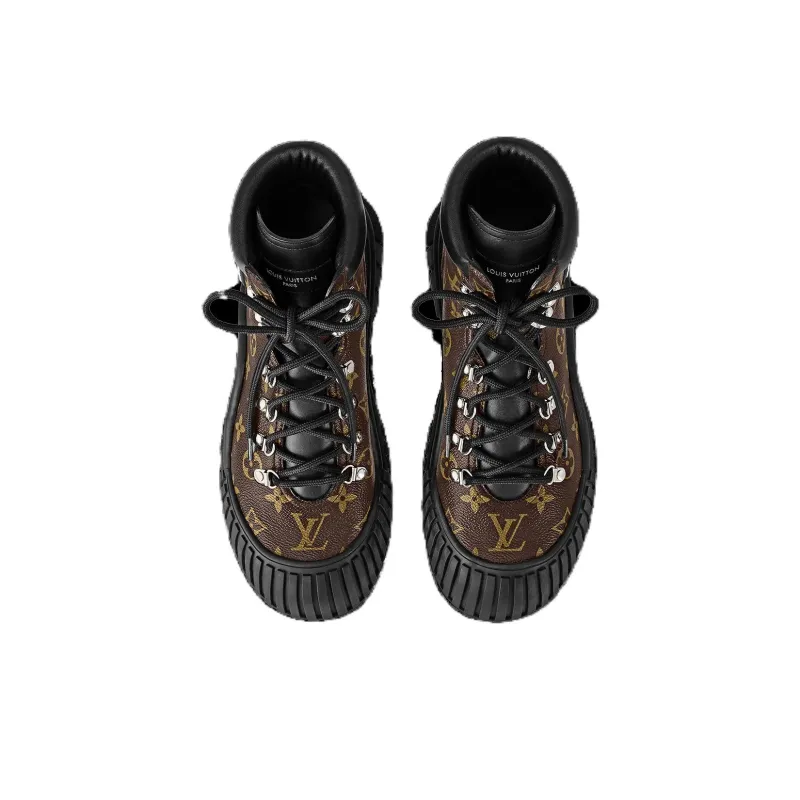 LOUIS VUITTON Ruby Ankle Boots Women's Brown-4