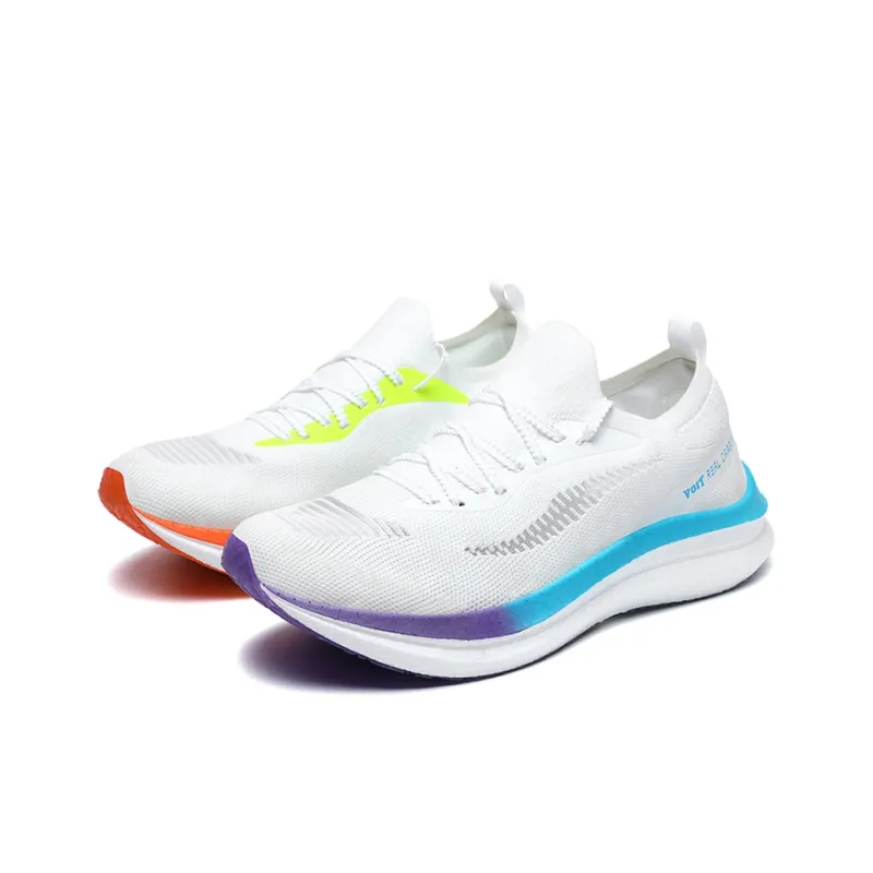 VOIT Running Shoes Unisex Low Top Left White Mismatched-1