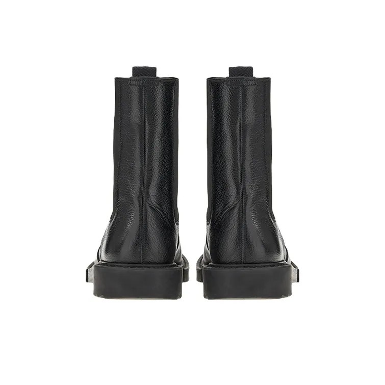 FERRAGAMO Short Chelsea Boots Men's Black-4
