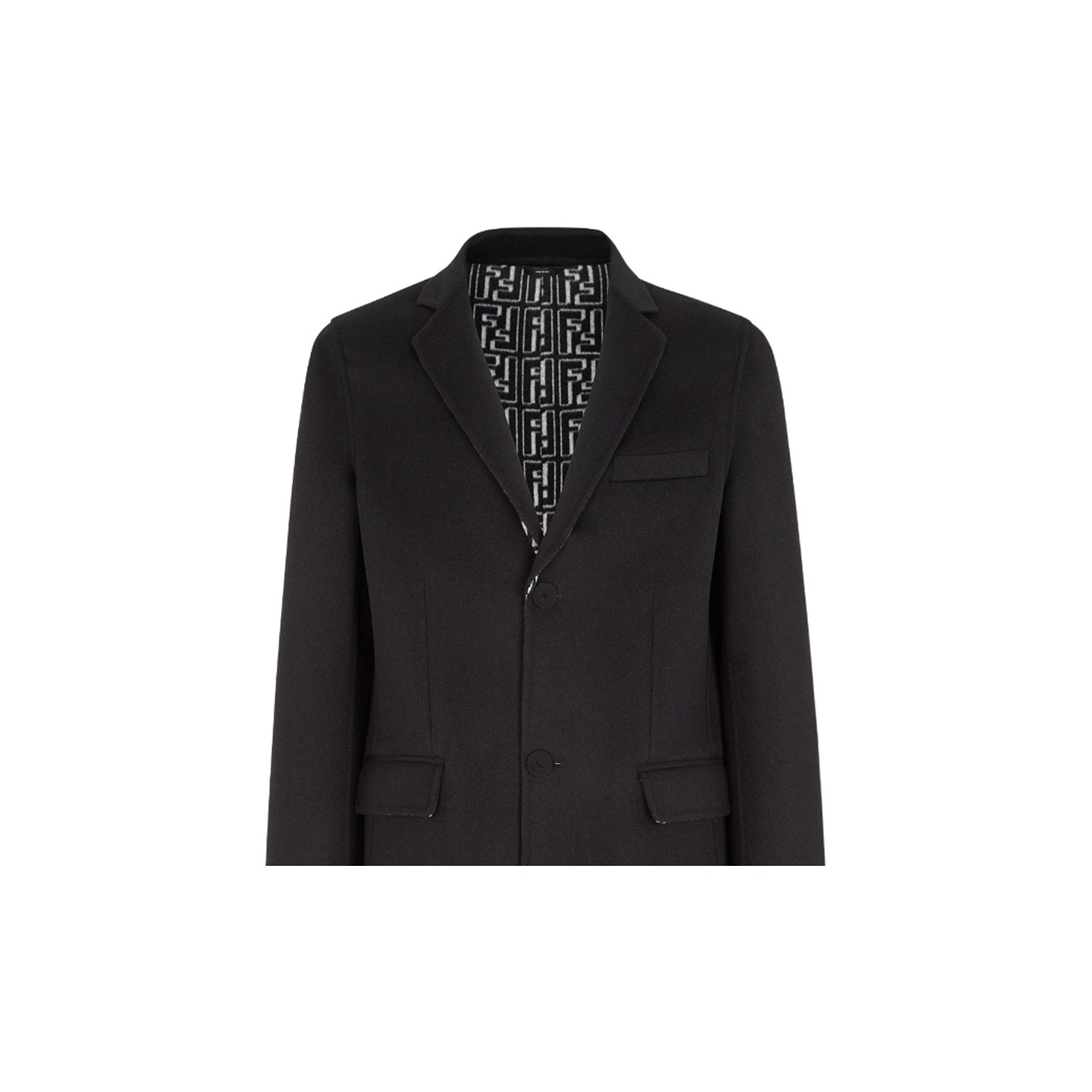 レザージャケット・コート FENDI FW24 Black nappa leather shirt (FPT656VQP F0GME) Fendi Jacket with leather collar | Men's Clothing | Vitkac