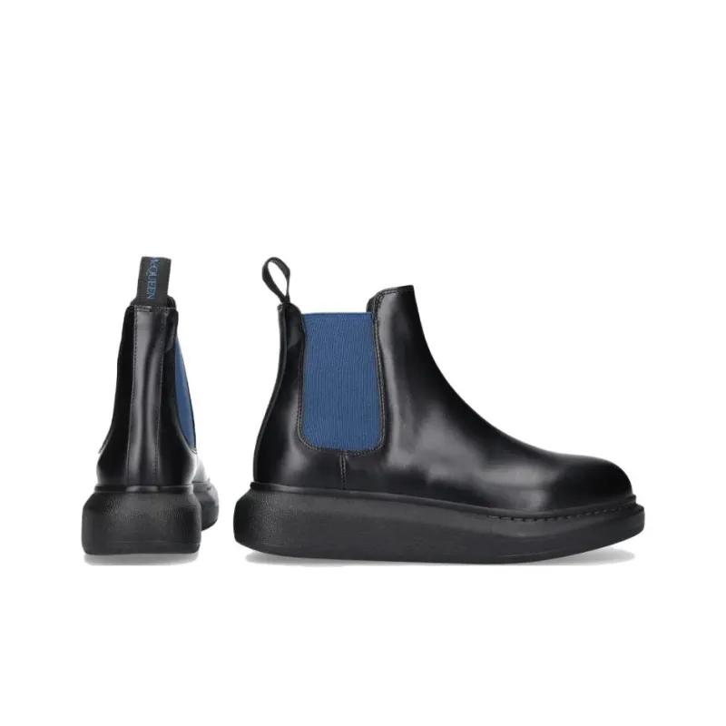 Alexander McQueen Hybrid Chelsea Boot 'Black Blue' Women's-5